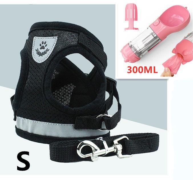 Breathable Mesh Pet Leash With Reflective Design And Matching Belt