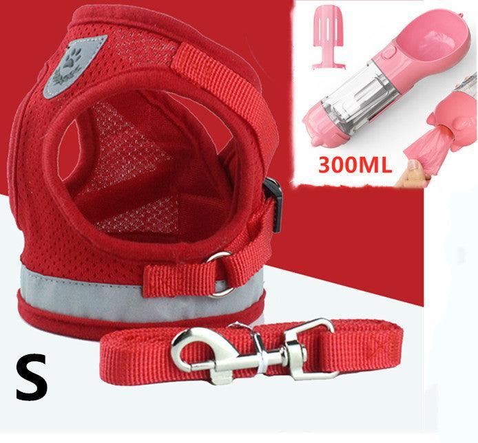 Breathable Mesh Pet Leash With Reflective Design And Matching Belt