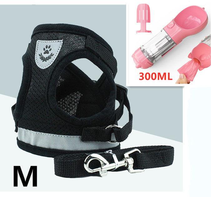 Breathable Mesh Pet Leash With Reflective Design And Matching Belt