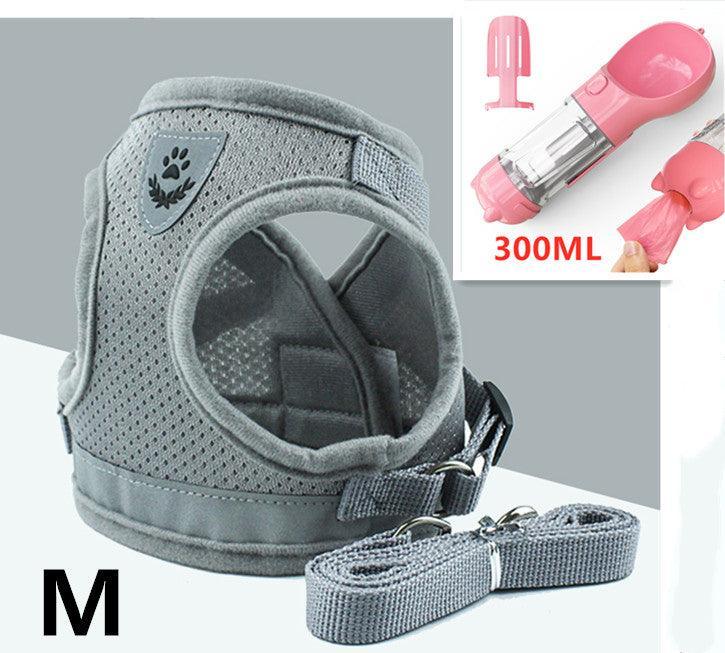 Breathable Mesh Pet Leash With Reflective Design And Matching Belt