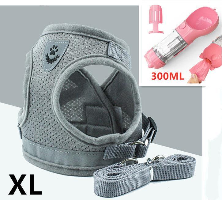 Breathable Mesh Pet Leash With Reflective Design And Matching Belt