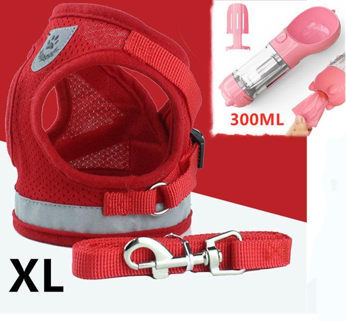 Breathable Mesh Pet Leash With Reflective Design And Matching Belt