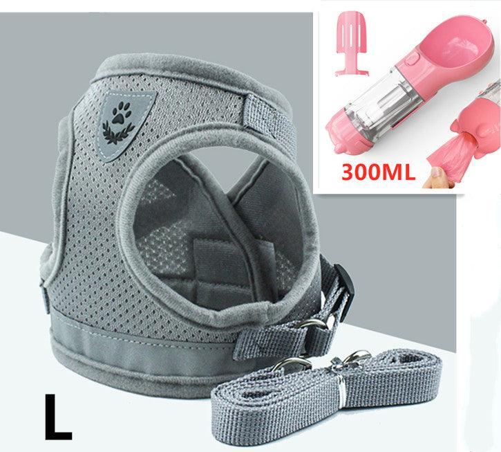 Breathable Mesh Pet Leash With Reflective Design And Matching Belt