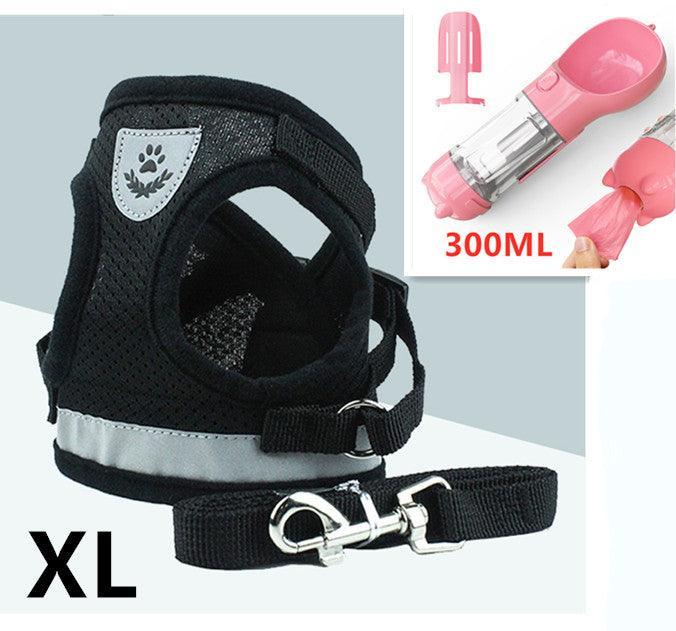 Breathable Mesh Pet Leash With Reflective Design And Matching Belt