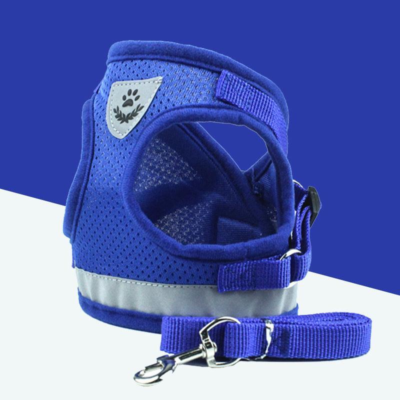Breathable Mesh Pet Leash With Reflective Design And Matching Belt